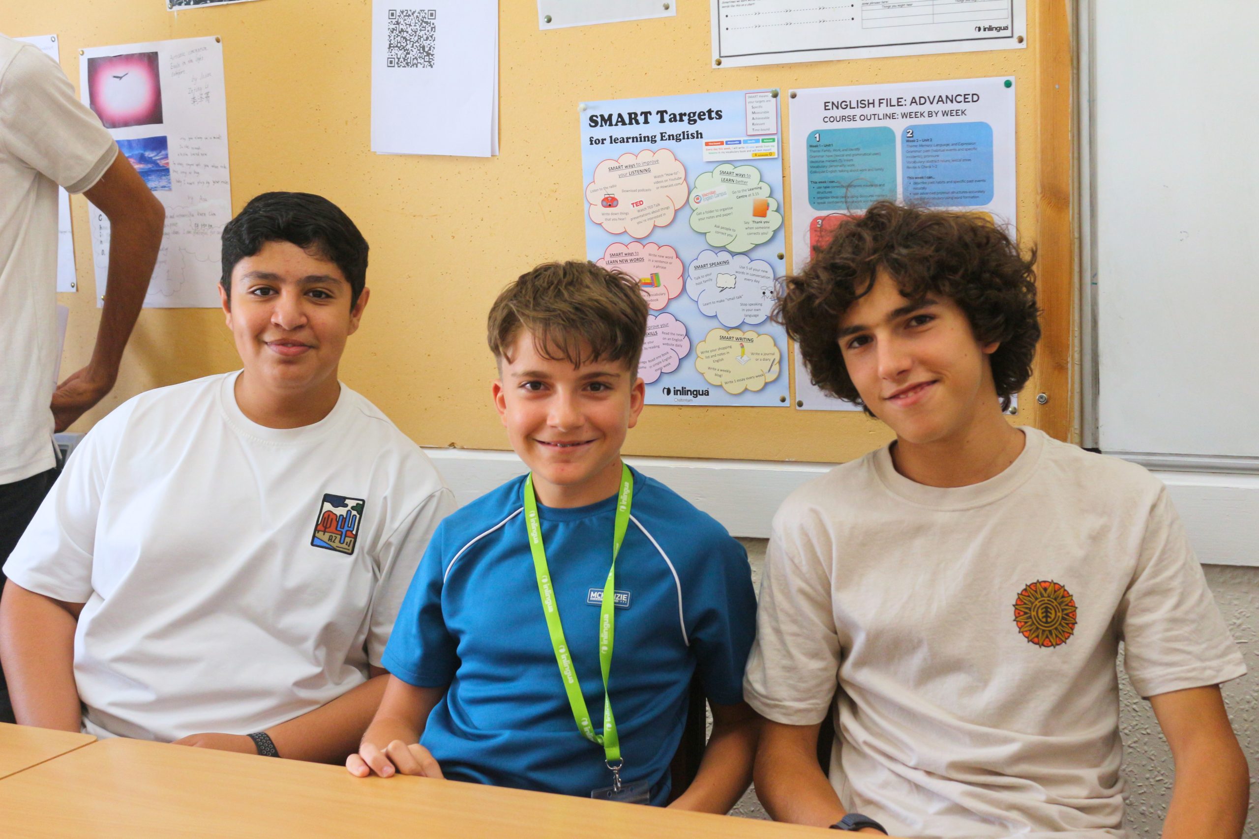 A host family welcoming a young international student at home in Cheltenham