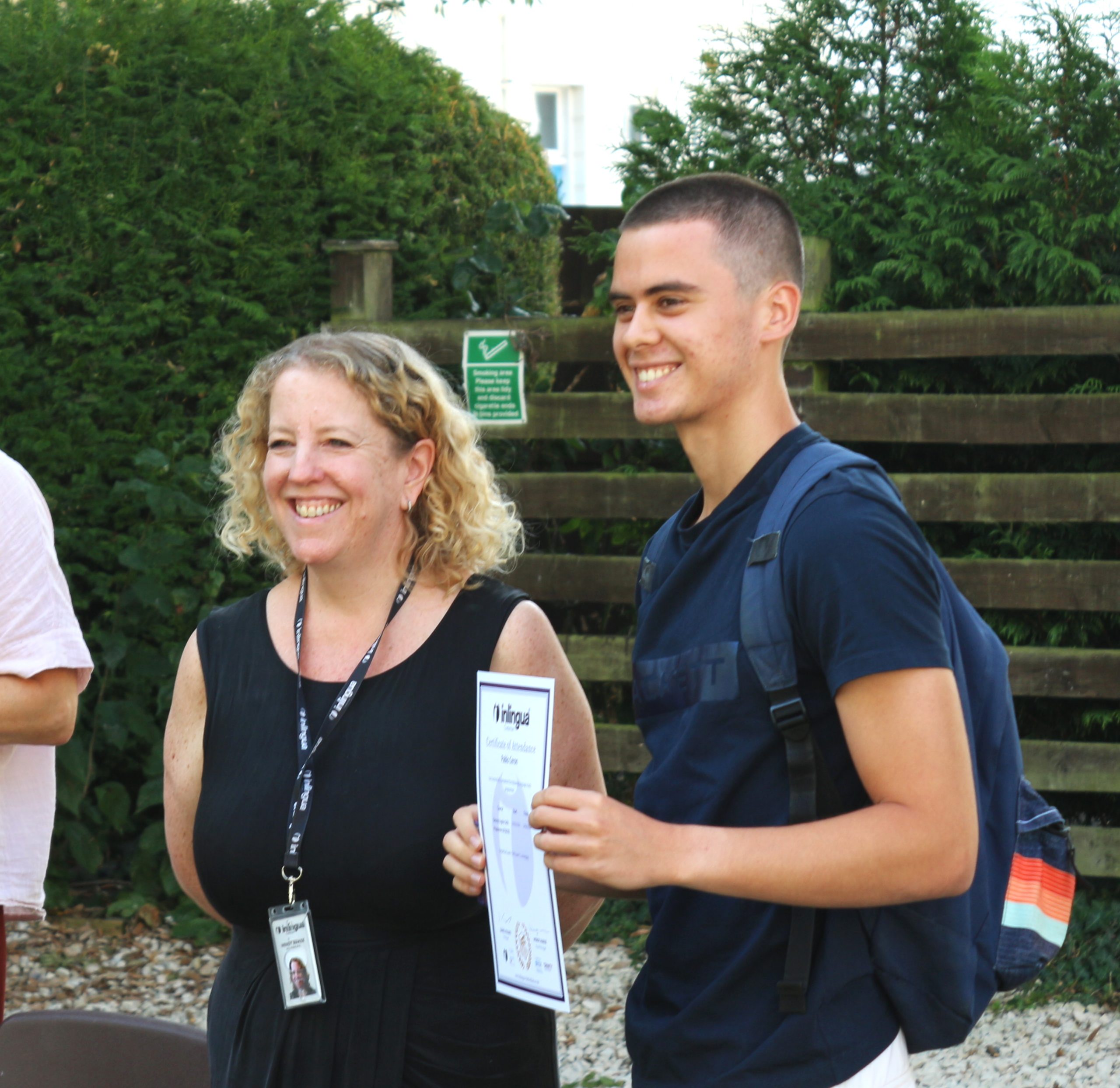 A teacher and student in conversation during a lesson at inlingua Cheltenham
